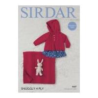 Sirdar Baby Jacket & Blanket Snuggly Knitting Pattern 4687 4 Ply