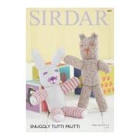Sirdar Bear & Rabbit Cuddly Toys Tutti Frutti Knitting Pattern 4695