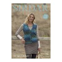 Sirdar Ladies Waistcoat Sylvan Knitting Pattern 7786 Chunky