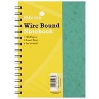 Silvine Wirebound Notebook A5 96 Leaf Ruled Feint SPA5