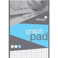 Silvine (A4) Student Graph Pad with 2mm/10mm/20mm Grid (90gsm) 50 Sheets Per Pad (Pack of 10 Pads)