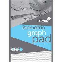 silvine a4 student graph pad 50 sheets 90gsm 5mm isometric white prize ...