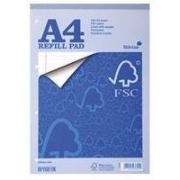 Silvine A4 Refill Pad 4-Hole 160 Pages Ruled Feint and