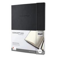 Sigel Conceptum Hard Cover Ruled Notebook with Magnetic Fastener (A4 Plus) 80gsm 194 Pages Ref CO142 (Black)