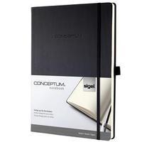 Sigel Conceptum Hard Cover Ruled Notebook (A4 Plus) 80gsm 194 Pages Ref CO116 (Black)