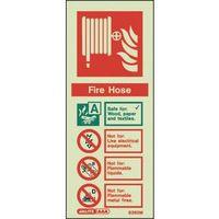 SIGN-FIRE HOSE REEL AAA PHOTO LUM 200X80MM SELF ADHES.