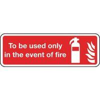 SIGN TO BE USED ONLY IN THE EVENT OF 300X100 RIGID PLASTIC