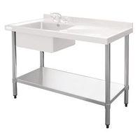 SINK STAND - S/STEEL C/W UNDERSHELF