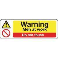 sign warning men at work 300 x 100 polycarb