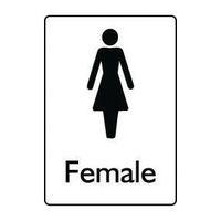 SIGN FEMALE TOILET RIGID PLASTIC 100 x 150