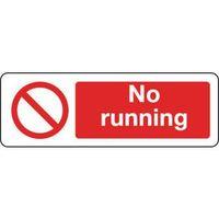 sign no running 300 x 100 polycarb