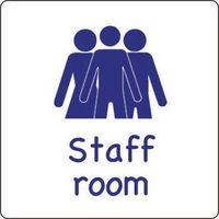 SIGN STAFF ROOM SELF-ADHESIVE VINYL 300 x 300