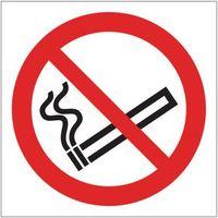 sign no smoking pictorial 200 x 200 aluminium