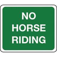 SIGN NO HORSE RIDING RIGID PLASTIC 300 X 250