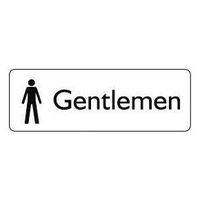 sign gentlemen 300x100 aluminium