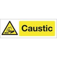 SIGN CAUSTIC 300 X 100 RIGID PLASTIC