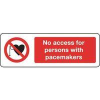 sign no access for persons 300 x 100 aluminium