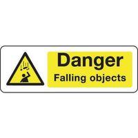 SIGN DANGER FALLING OBJECTS 300 X 100 POLYCARB