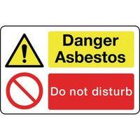 SIGN DANGER ASBESTOS 300X200 ALUMINIUM