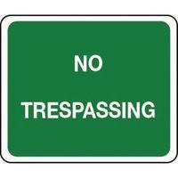 sign no trespassing rigid plastic 300 x 250