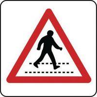 SIGN PEDESTRIAN CROSSING REFLECTIVE 400 X 400