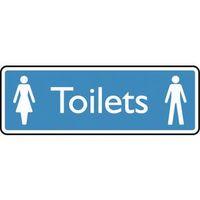 SIGN UINISEX TOILET 450X150 RIGID PLASTIC