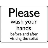 SIGN PLEASE WASH YOUR HANDS 200X150 RIGID PLASTIC