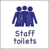 SIGN STAFF TOILETS SELF-ADHESIVE VINYL 300 x 300