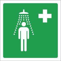 SIGN EMERGENCY SHOWER PIC 100 X 100 RIGID PLASTIC