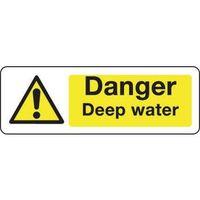 SIGN DANGER DEEP WATER 300 X 100 VINYL