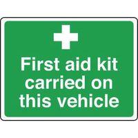 SIGN FIRST AID KIT CARRIED ON 100 X 75 VINYL