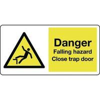 SIGN DANGER FALLING HAZARD - -