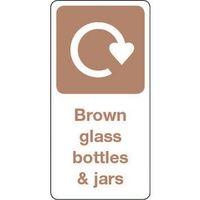 SIGN BROWN GLASS BOTTLES & JARS VINYL ROLL OF 100 - H X W: 50 X 25
