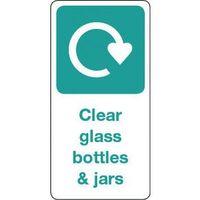 SIGN CLEAR GLASS BOTTLES & JARS VINYL ROLL OF 100 - H X W: 50 X 25