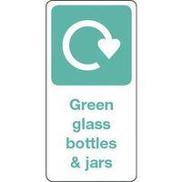 sign green glass bottles jars vinyl roll of 100 h x w 50 x 25