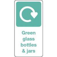 SIGN GREEN GLASS BOTTLES & JARS VINYL ROLL OF 100 - H X W: 100 X 50