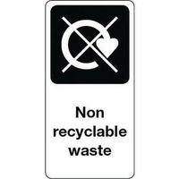 SIGN NON RECYABLE WASTE VINYL ROLL OF 100 - H X W: 50 X 25