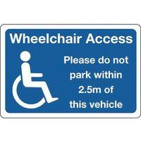 SIGN WHEELCHAIR ACCESS 300X100 VINYL