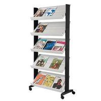 single sided literature display grey