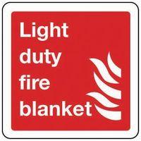 sign light duty fire blanket self adhesive vinyl 200 x 200
