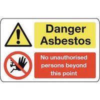 SIGN DANGER ASBESTOS 300X200 VINYL