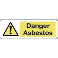 SIGN DANGER ASBESTOS 300X100 VINYL