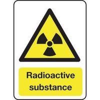 sign radioactive substance 100 x 75 vinyl