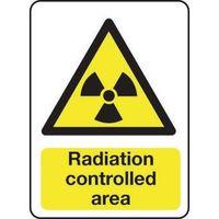 SIGN RADIATION CONTROLLED AREA 150 X 200 VINYL