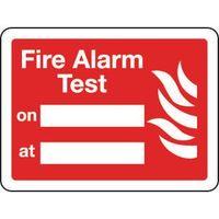 SIGN FIRE ALARM TEST 200 X 150 VINYL