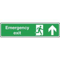 sign exit emergency exit arrow up 550x125 vinyl