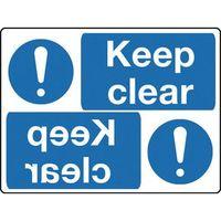 SIGN KEEP CLEAR 400X600 VINYL