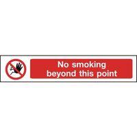 SIGN NO SMOKING BEYOND THIS VINYL 400 X 100