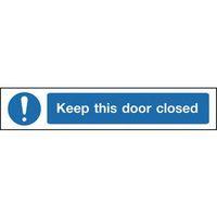 SIGN KEEP THIS DOOR CLOSED VINYL 400 X 100