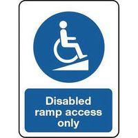 sign disabled ramp access only 150x200 vinyl